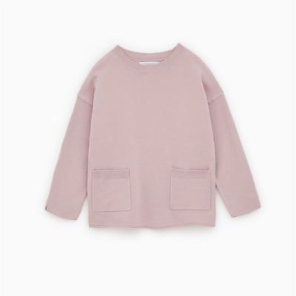 Pink zara pocket sweater!